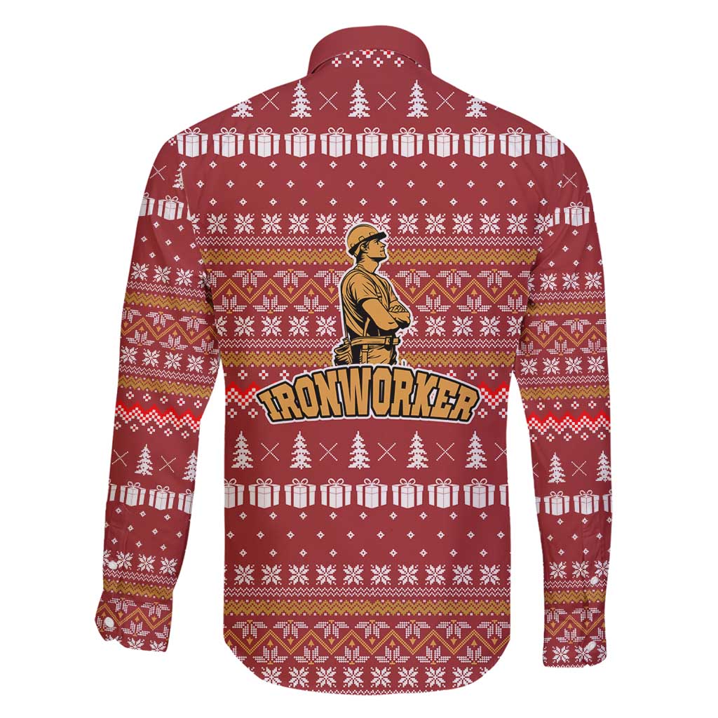 Christmas Ironworker American Flag Family Matching Puletasi and Hawaiian Shirt Xmas Holiday Patterns - Wonder Print Shop