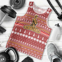 Christmas Ironworker American Flag Men Tank Top Xmas Holiday Patterns - Wonder Print Shop