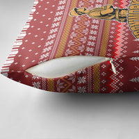 Christmas Ironworker American Flag Pillow Cover Xmas Holiday Patterns - Wonder Print Shop