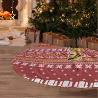 Christmas Ironworker American Flag Tree Skirt Xmas Holiday Patterns - Wonder Print Shop
