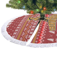 Christmas Ironworker American Flag Tree Skirt Xmas Holiday Patterns - Wonder Print Shop