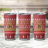 Christmas Ironworker American Flag Tumbler Cup Xmas Holiday Patterns - Wonder Print Shop