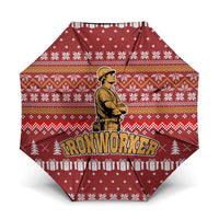 Christmas Ironworker American Flag Umbrella Xmas Holiday Patterns - Wonder Print Shop
