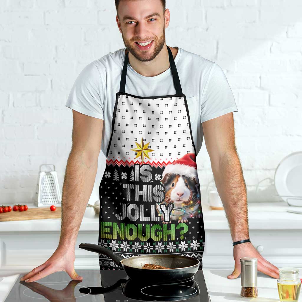 Christmas Is It Jolly Enough Guinea Pig Apron Xmas Holiday Patterns - Wonder Print Shop