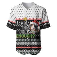 Christmas Is It Jolly Enough Guinea Pig Baseball Jersey Xmas Holiday Patterns - Wonder Print Shop