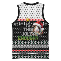 Christmas Is It Jolly Enough Guinea Pig Basketball Jersey Xmas Holiday Patterns - Wonder Print Shop