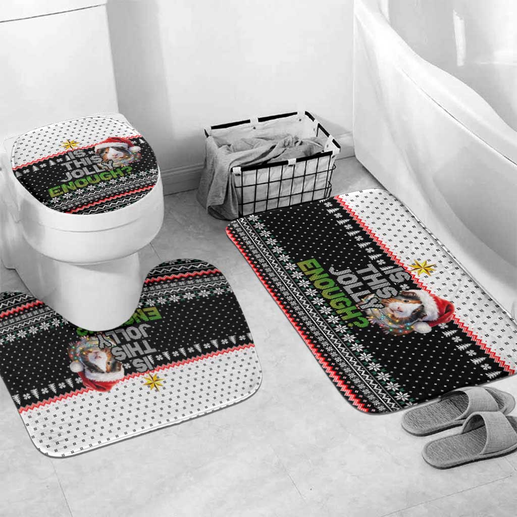 Christmas Is It Jolly Enough Guinea Pig Bathroom Set Xmas Holiday Patterns - Wonder Print Shop