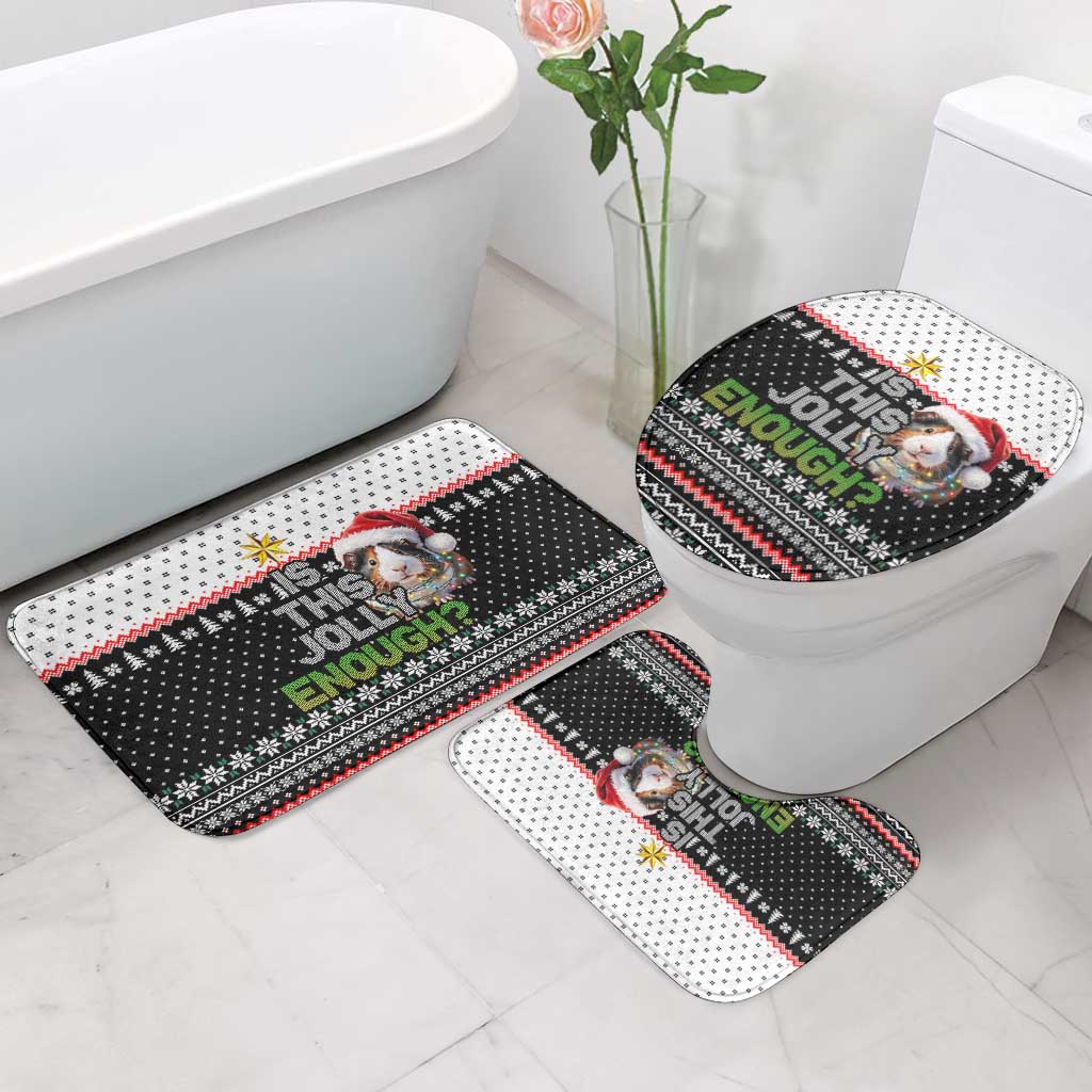 Christmas Is It Jolly Enough Guinea Pig Bathroom Set Xmas Holiday Patterns - Wonder Print Shop
