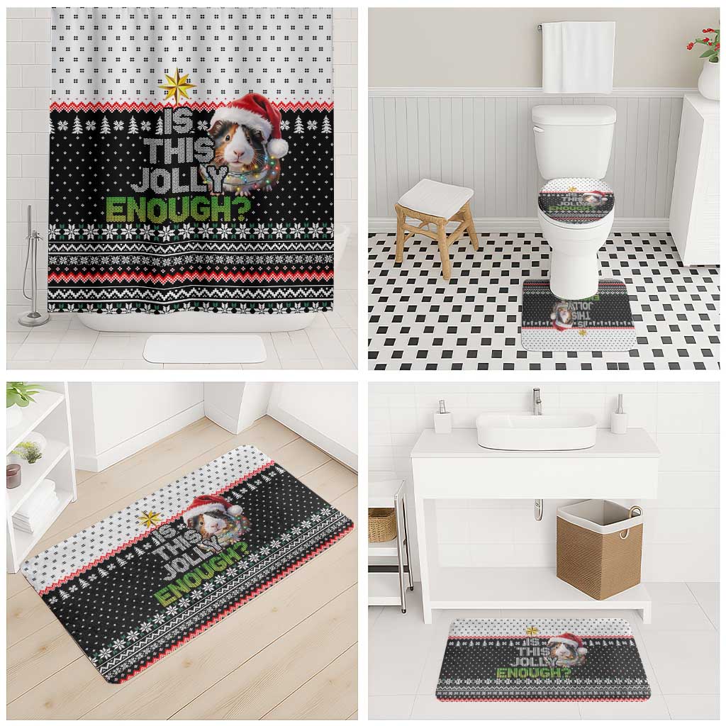 Christmas Is It Jolly Enough Guinea Pig Bathroom Set Xmas Holiday Patterns - Wonder Print Shop