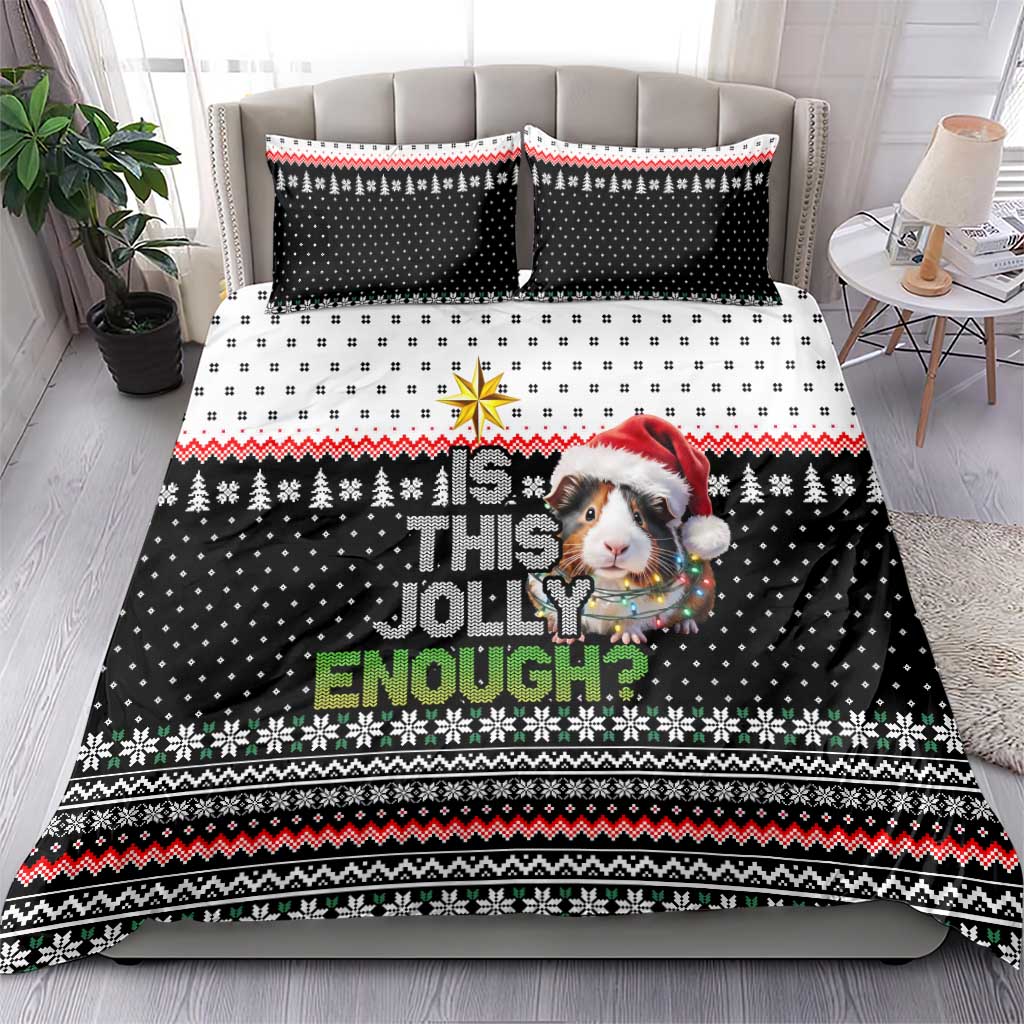 Christmas Is It Jolly Enough Guinea Pig Bedding Set Xmas Holiday Patterns - Wonder Print Shop