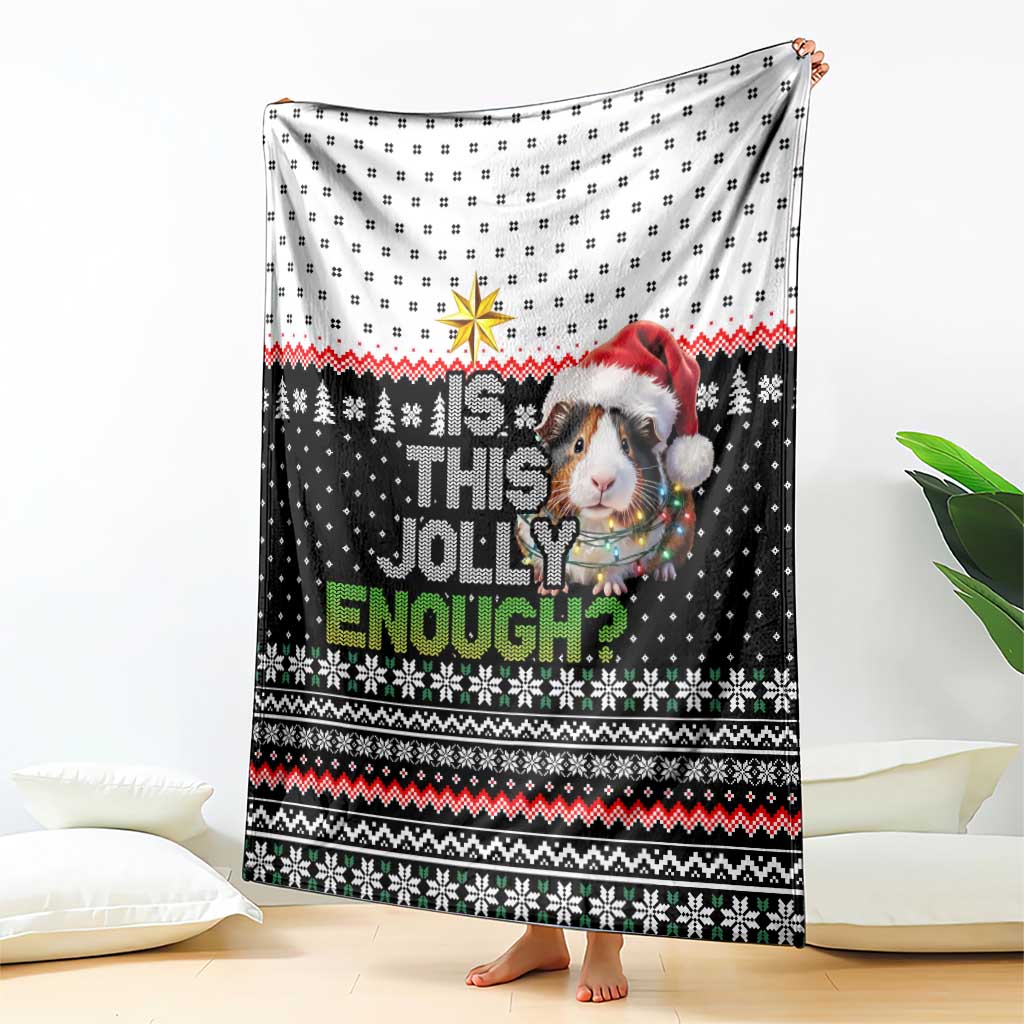 Christmas Is It Jolly Enough Guinea Pig Blanket Xmas Holiday Patterns - Wonder Print Shop