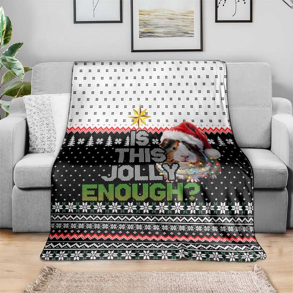 Christmas Is It Jolly Enough Guinea Pig Blanket Xmas Holiday Patterns - Wonder Print Shop