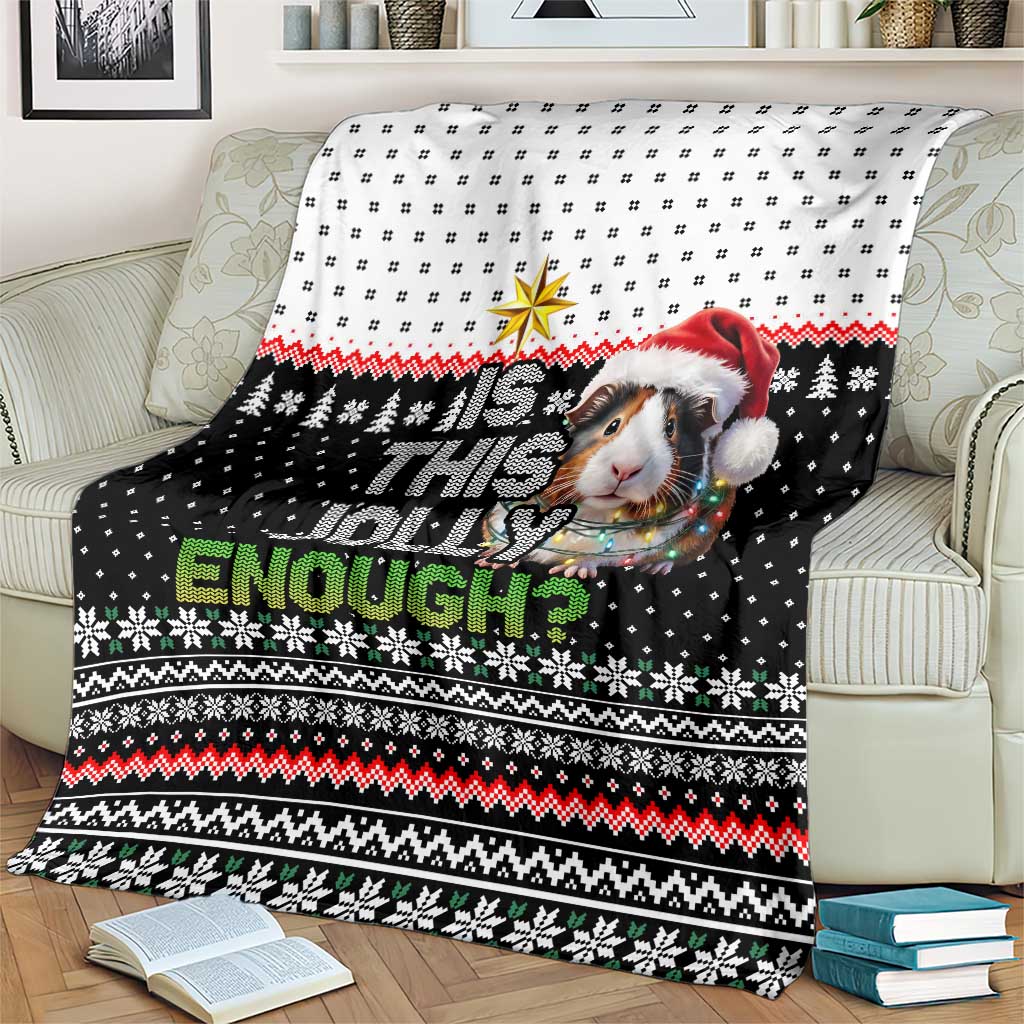 Christmas Is It Jolly Enough Guinea Pig Blanket Xmas Holiday Patterns - Wonder Print Shop