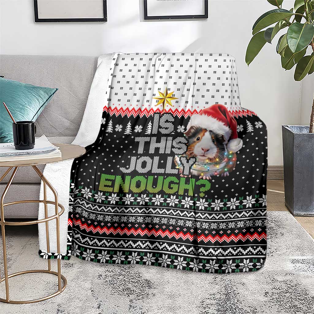 Christmas Is It Jolly Enough Guinea Pig Blanket Xmas Holiday Patterns - Wonder Print Shop