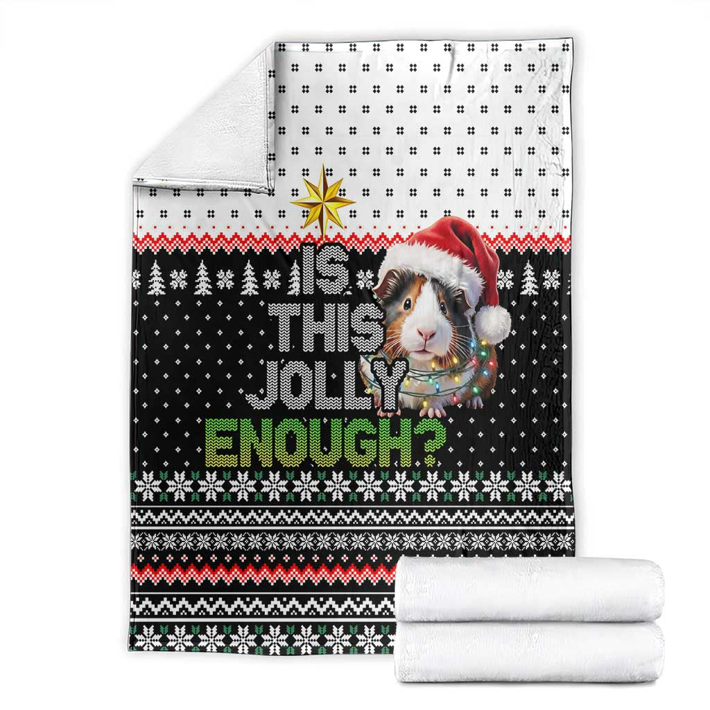 Christmas Is It Jolly Enough Guinea Pig Blanket Xmas Holiday Patterns - Wonder Print Shop