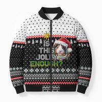 Christmas Is It Jolly Enough Guinea Pig Bomber Puffer Jacket Xmas Holiday Patterns - Wonder Print Shop
