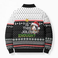 Christmas Is It Jolly Enough Guinea Pig Bomber Puffer Jacket Xmas Holiday Patterns - Wonder Print Shop