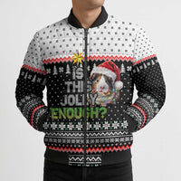 Christmas Is It Jolly Enough Guinea Pig Bomber Puffer Jacket Xmas Holiday Patterns - Wonder Print Shop