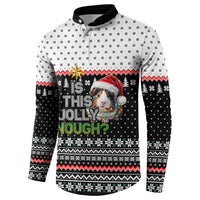 Christmas Is It Jolly Enough Guinea Pig Button Sweatshirt Xmas Holiday Patterns - Wonder Print Shop