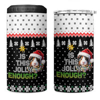 Christmas Is It Jolly Enough Guinea Pig 4 in 1 Can Cooler Tumbler Xmas Holiday Patterns - Wonder Print Shop