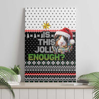 Christmas Is It Jolly Enough Guinea Pig Canvas Wall Art Xmas Holiday Patterns - Wonder Print Shop