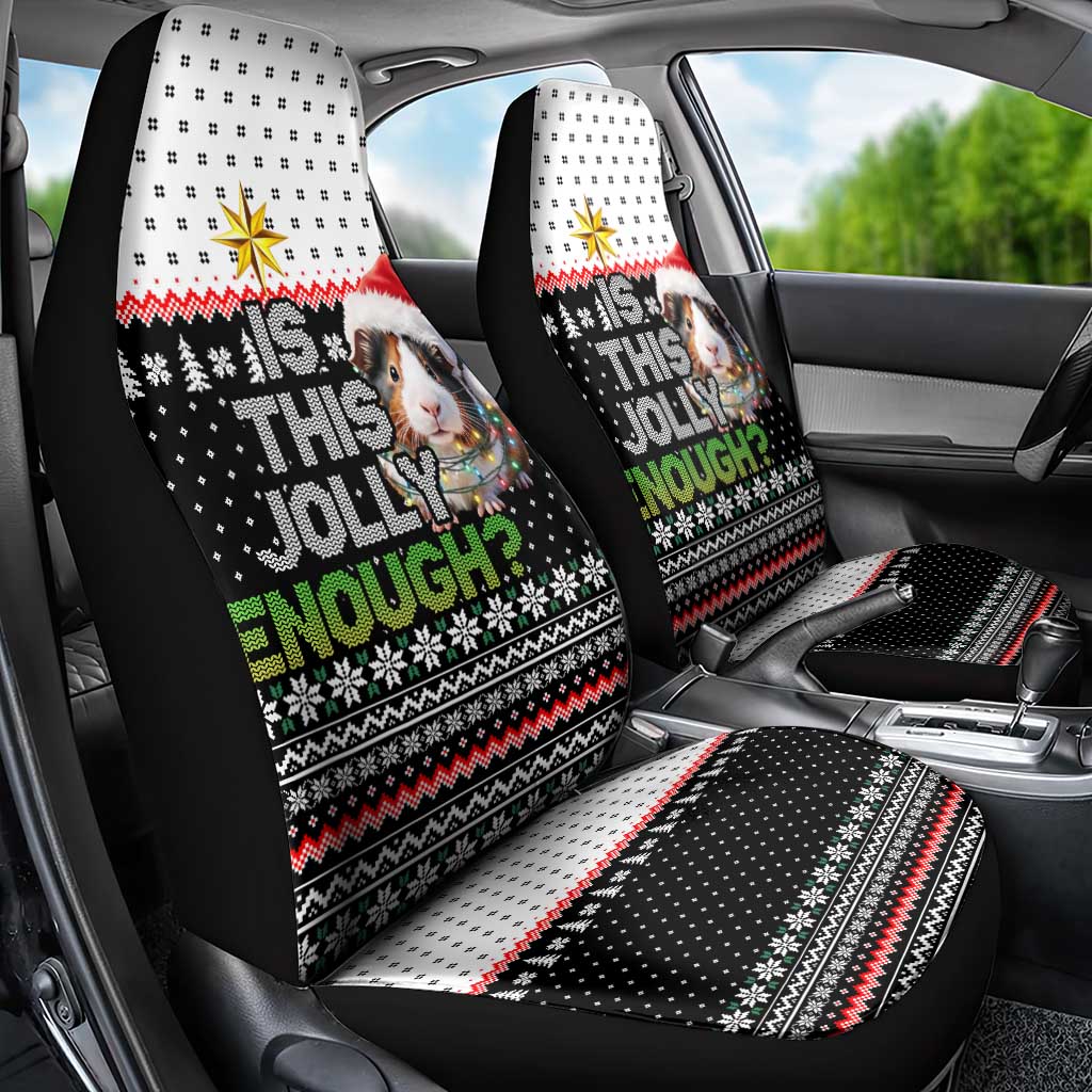 Christmas Is It Jolly Enough Guinea Pig Car Seat Cover Xmas Holiday Patterns - Wonder Print Shop