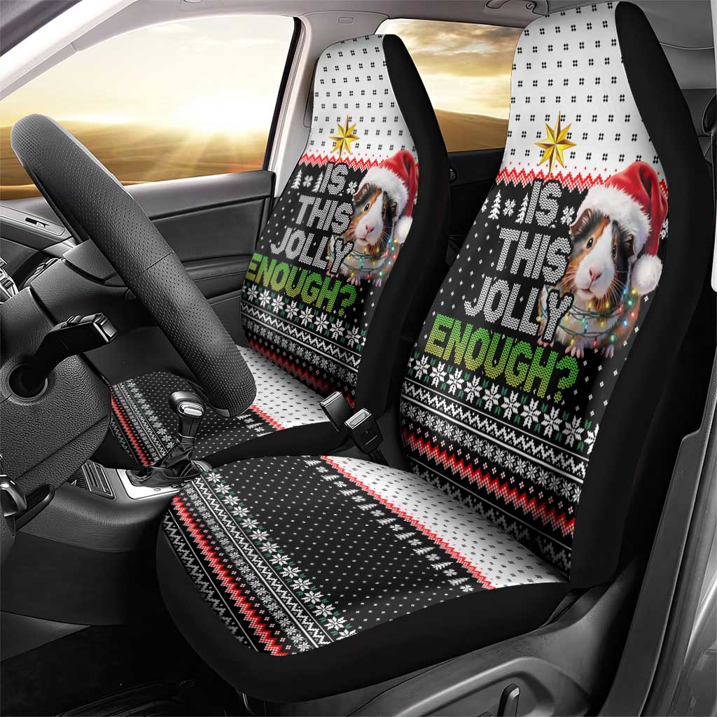 Christmas Is It Jolly Enough Guinea Pig Car Seat Cover Xmas Holiday Patterns - Wonder Print Shop