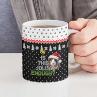 Christmas Is It Jolly Enough Guinea Pig Ceramic Mug Xmas Holiday Patterns - Wonder Print Shop