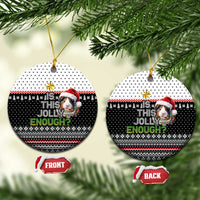 Christmas Is It Jolly Enough Guinea Pig Ceramic Ornament Xmas Holiday Patterns - Wonder Print Shop