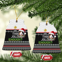 Christmas Is It Jolly Enough Guinea Pig Ceramic Ornament Xmas Holiday Patterns - Wonder Print Shop