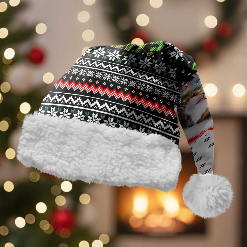 Christmas Is It Jolly Enough Guinea Pig Christmas Santa Hat Xmas Holiday Patterns - Wonder Print Shop
