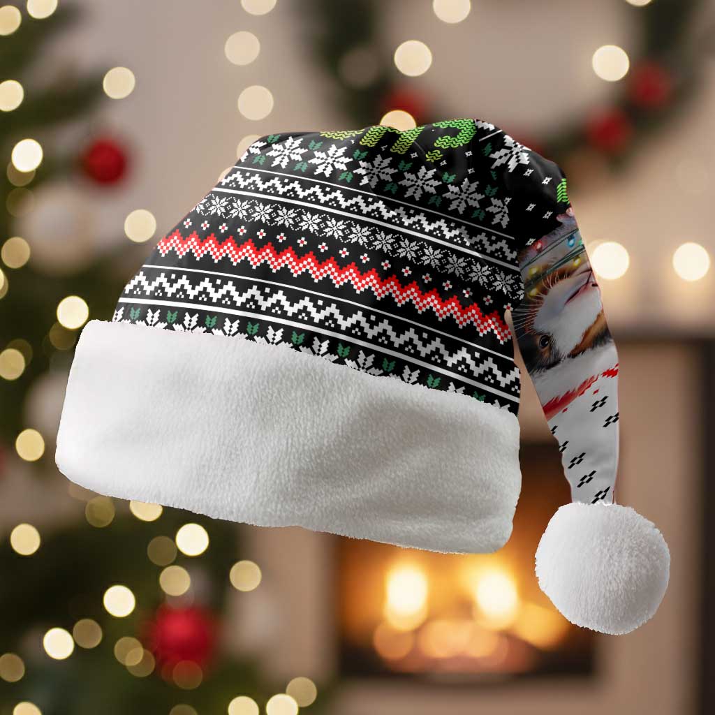 Christmas Is It Jolly Enough Guinea Pig Christmas Santa Hat Xmas Holiday Patterns - Wonder Print Shop
