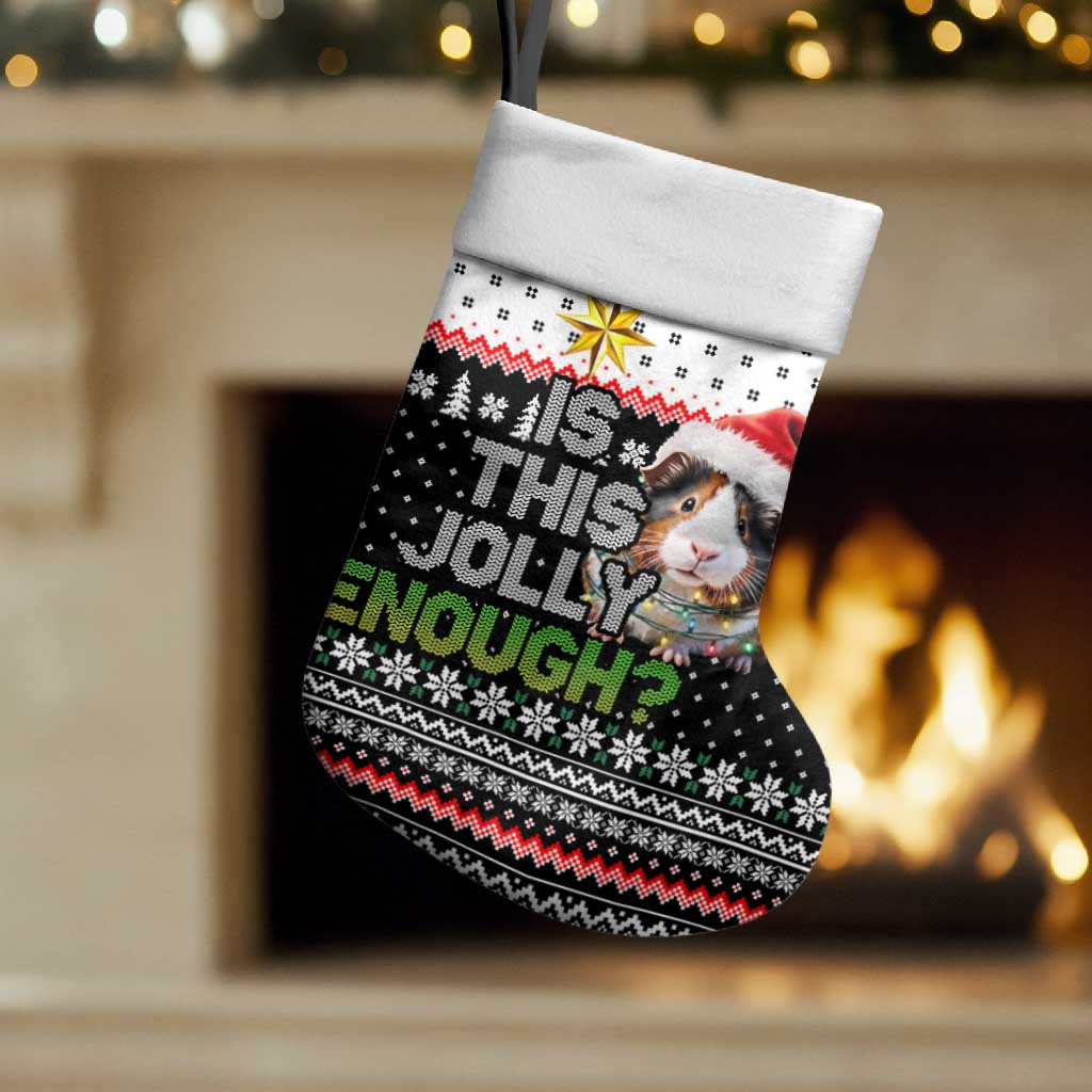 Christmas Is It Jolly Enough Guinea Pig Christmas Stocking Xmas Holiday Patterns - Wonder Print Shop