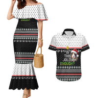 Christmas Is It Jolly Enough Guinea Pig Couples Matching Mermaid Dress and Hawaiian Shirt Xmas Holiday Patterns - Wonder Print Shop