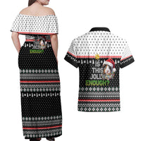 Christmas Is It Jolly Enough Guinea Pig Couples Matching Off Shoulder Maxi Dress and Hawaiian Shirt Xmas Holiday Patterns - Wonder Print Shop