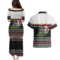 Christmas Is It Jolly Enough Guinea Pig Couples Matching Puletasi and Hawaiian Shirt Xmas Holiday Patterns - Wonder Print Shop