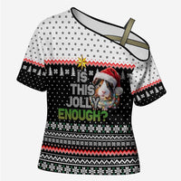 Christmas Is It Jolly Enough Guinea Pig Cross Shoulder Shirt Xmas Holiday Patterns - Wonder Print Shop
