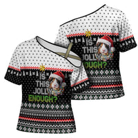Christmas Is It Jolly Enough Guinea Pig Cross Shoulder Shirt Xmas Holiday Patterns - Wonder Print Shop
