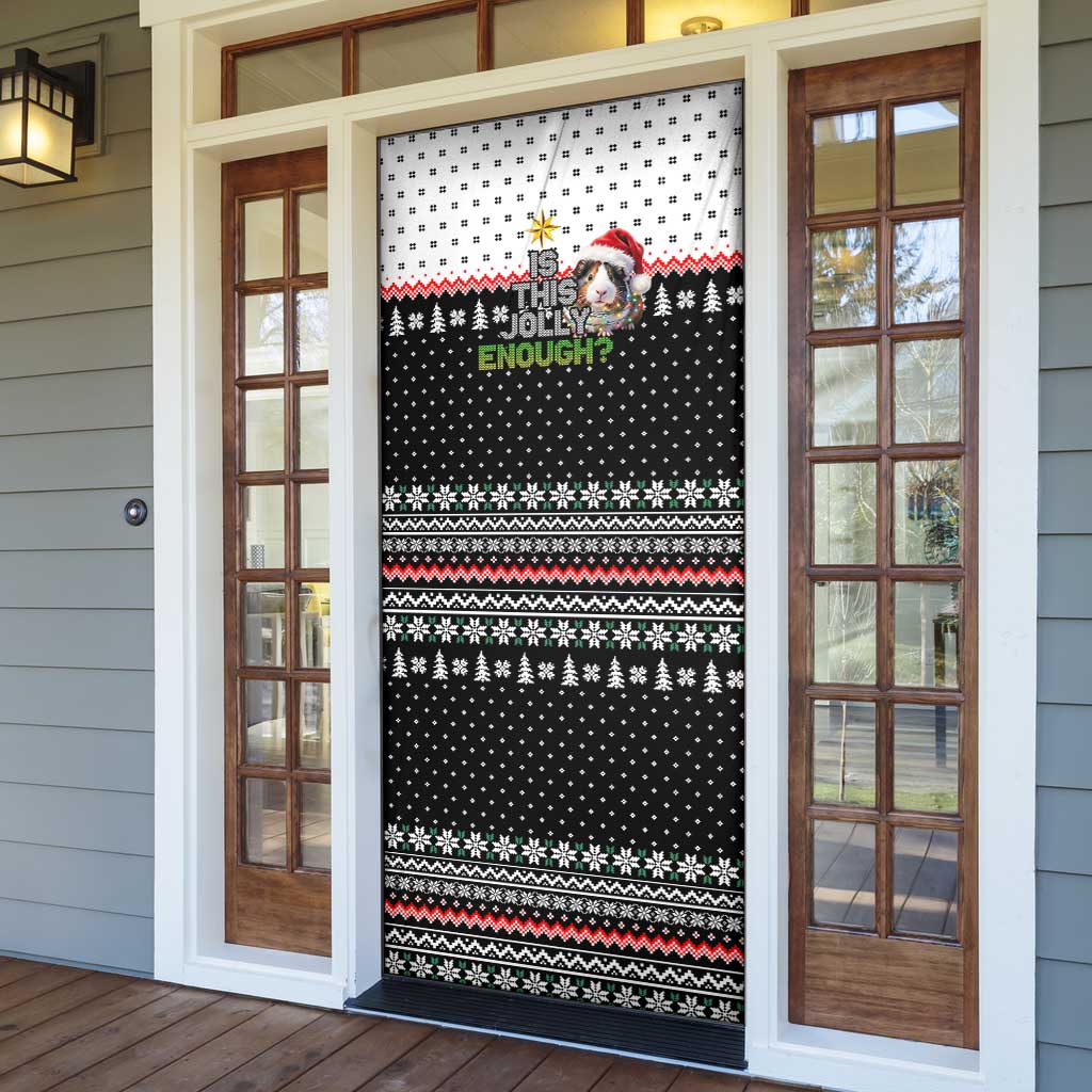 Christmas Is It Jolly Enough Guinea Pig Door Cover Xmas Holiday Patterns - Wonder Print Shop