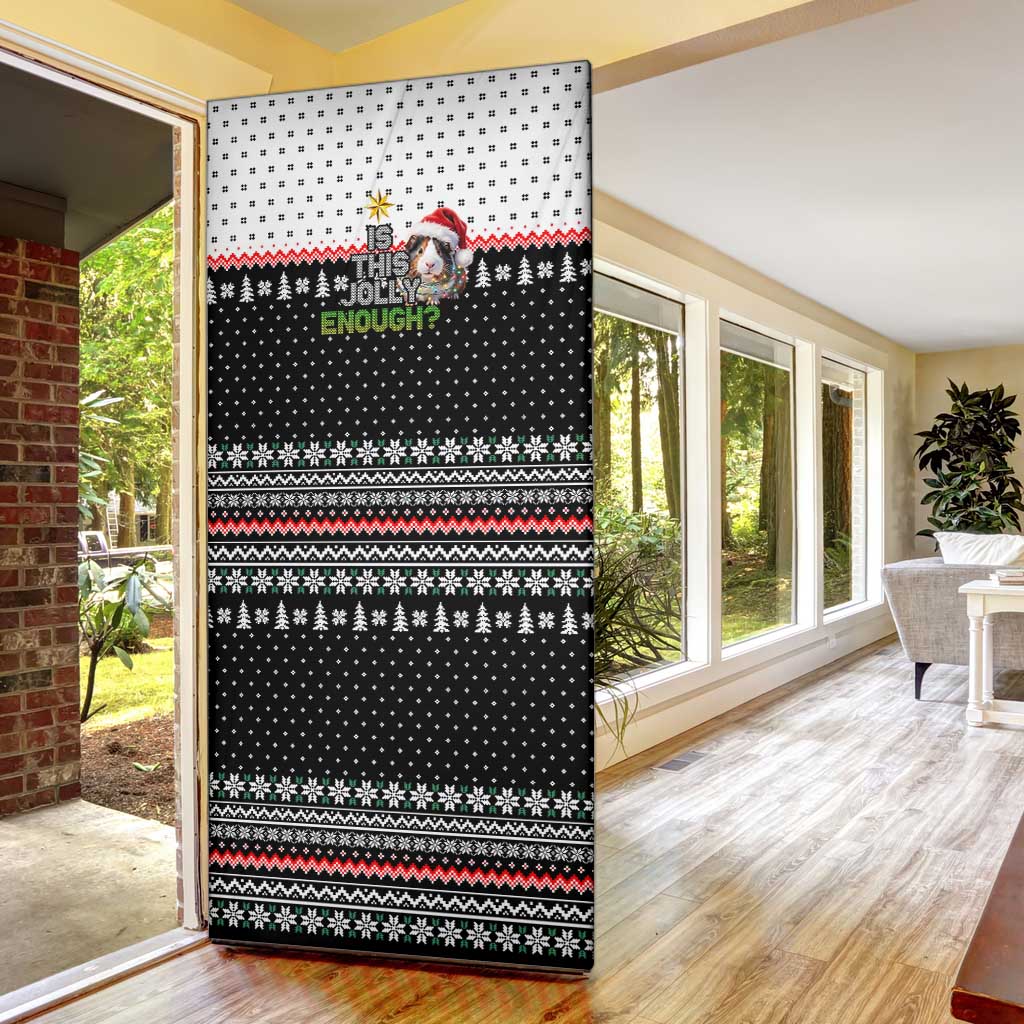 Christmas Is It Jolly Enough Guinea Pig Door Cover Xmas Holiday Patterns - Wonder Print Shop