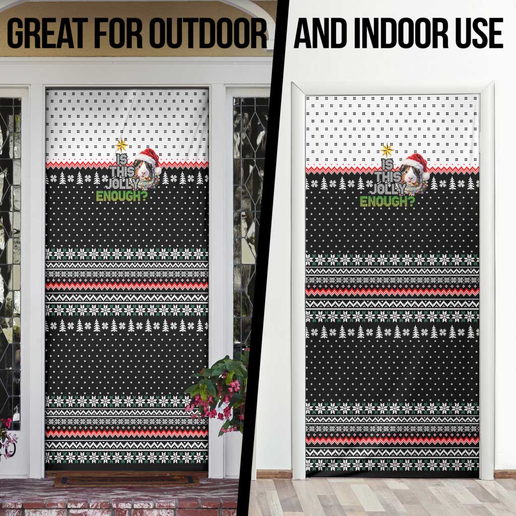 Christmas Is It Jolly Enough Guinea Pig Door Cover Xmas Holiday Patterns - Wonder Print Shop