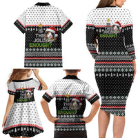 Christmas Is It Jolly Enough Guinea Pig Family Matching Long Sleeve Bodycon Dress and Hawaiian Shirt Xmas Holiday Patterns - Wonder Print Shop