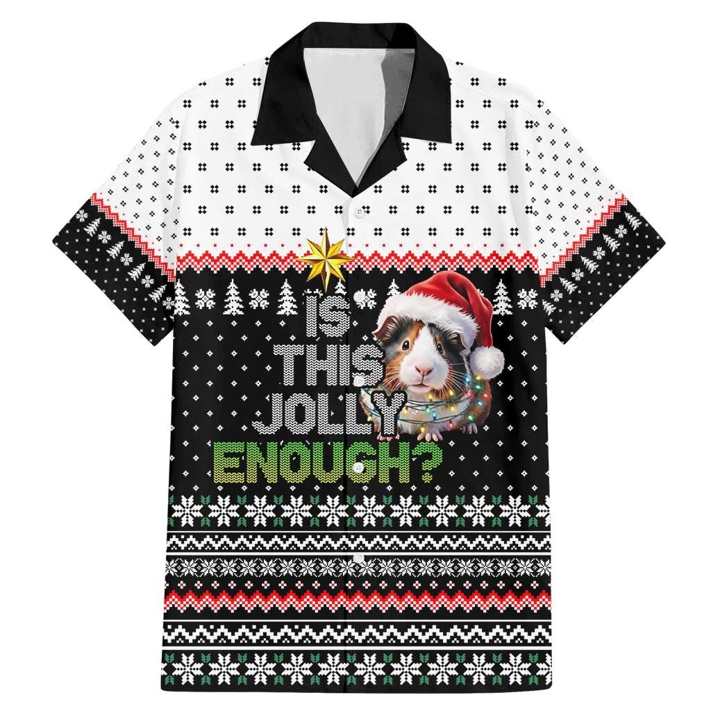 Christmas Is It Jolly Enough Guinea Pig Family Matching Mermaid Dress and Hawaiian Shirt Xmas Holiday Patterns - Wonder Print Shop