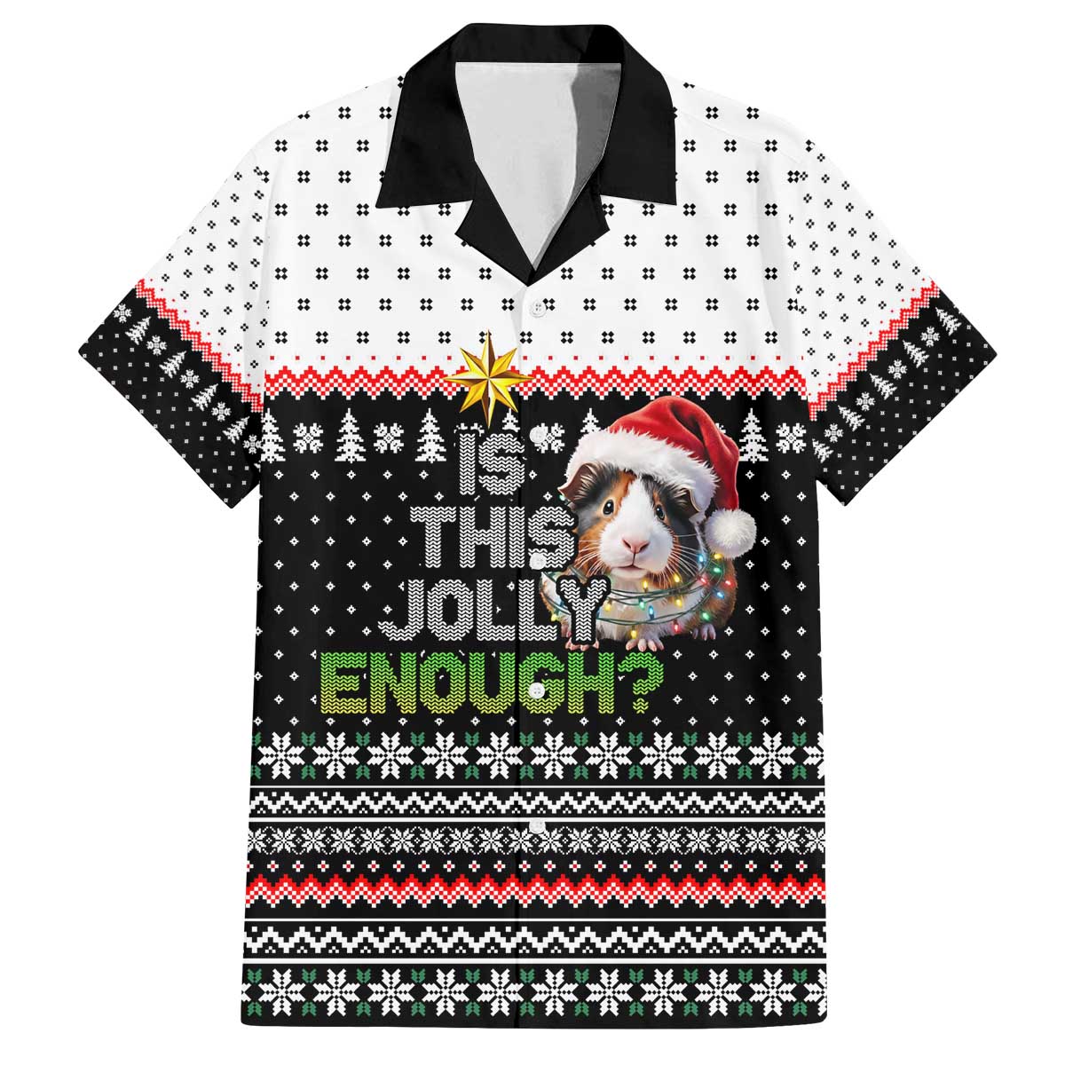 Christmas Is It Jolly Enough Guinea Pig Family Matching Off The Shoulder Long Sleeve Dress and Hawaiian Shirt Xmas Holiday Patterns - Wonder Print Shop