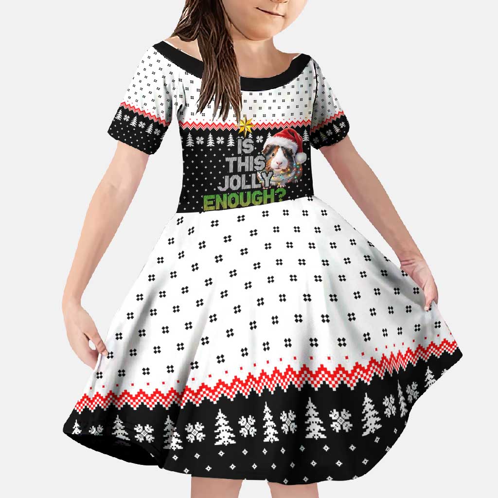 Christmas Is It Jolly Enough Guinea Pig Family Matching Off Shoulder Maxi Dress and Hawaiian Shirt Xmas Holiday Patterns - Wonder Print Shop