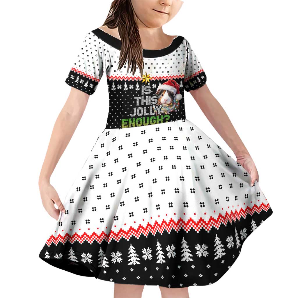 Christmas Is It Jolly Enough Guinea Pig Family Matching Off Shoulder Short Dress and Hawaiian Shirt Xmas Holiday Patterns - Wonder Print Shop