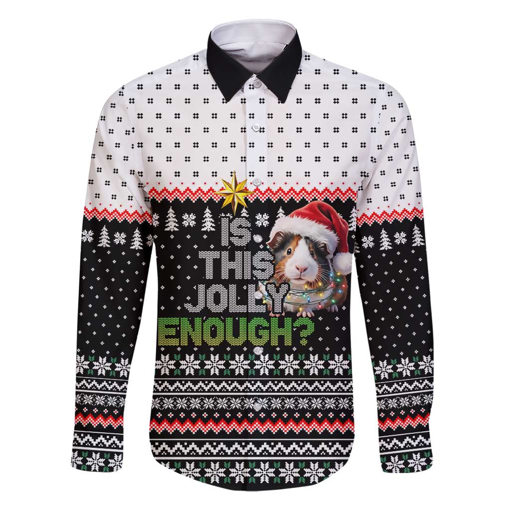 Christmas Is It Jolly Enough Guinea Pig Family Matching Short Sleeve Bodycon Dress and Hawaiian Shirt Xmas Holiday Patterns - Wonder Print Shop