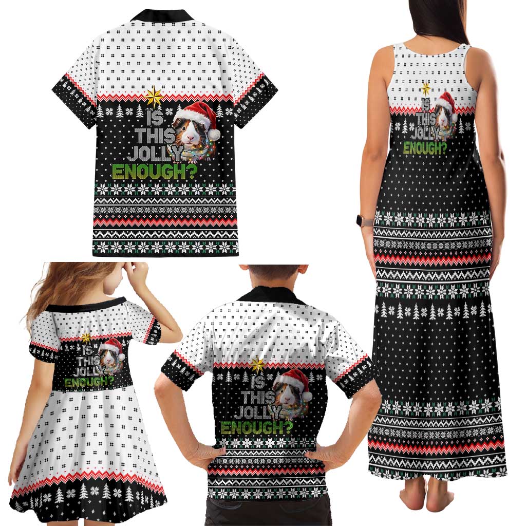 Christmas Is It Jolly Enough Guinea Pig Family Matching Tank Maxi Dress and Hawaiian Shirt Xmas Holiday Patterns - Wonder Print Shop