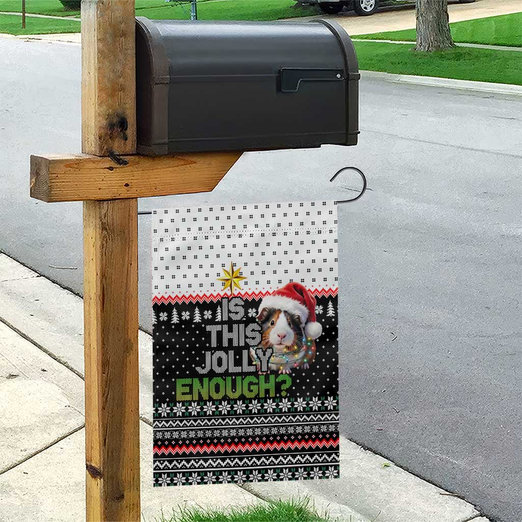 Christmas Is It Jolly Enough Guinea Pig Garden Flag Xmas Holiday Patterns - Wonder Print Shop