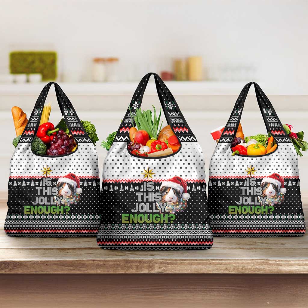 Christmas Is It Jolly Enough Guinea Pig Grocery Bag Xmas Holiday Patterns - Wonder Print Shop